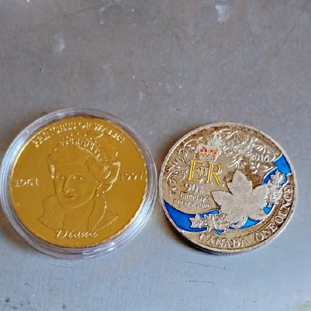 Commemorative Gold and Silver English Coin Pair